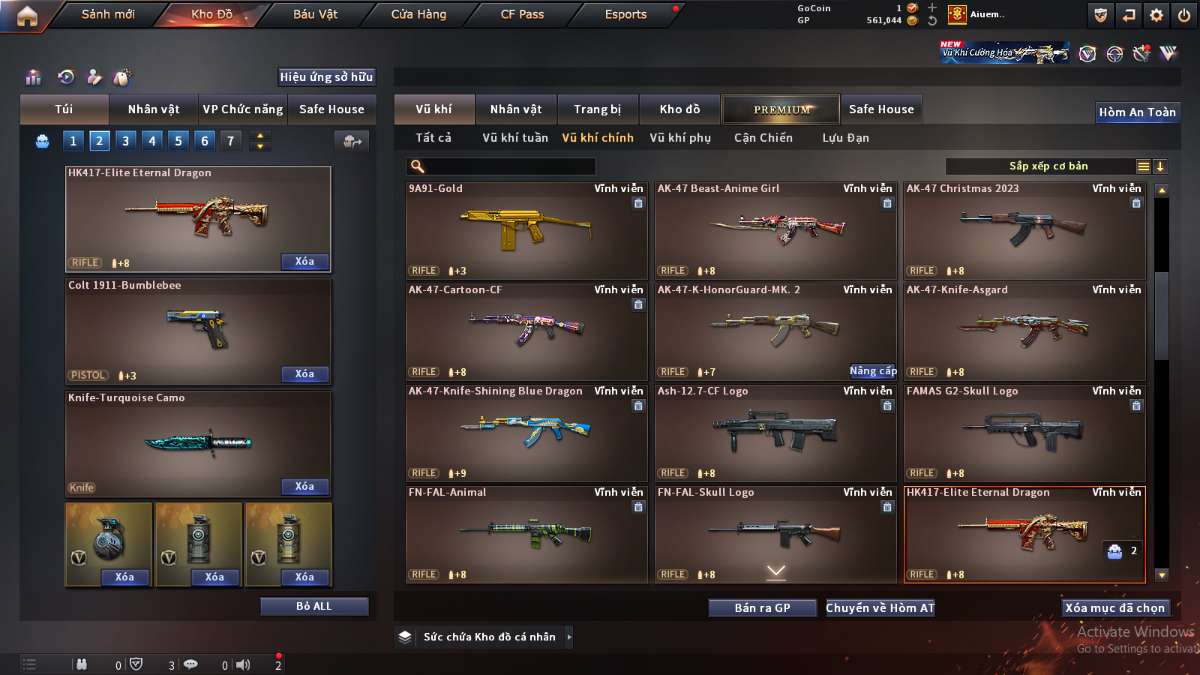 shop acc cf uy tin gia re